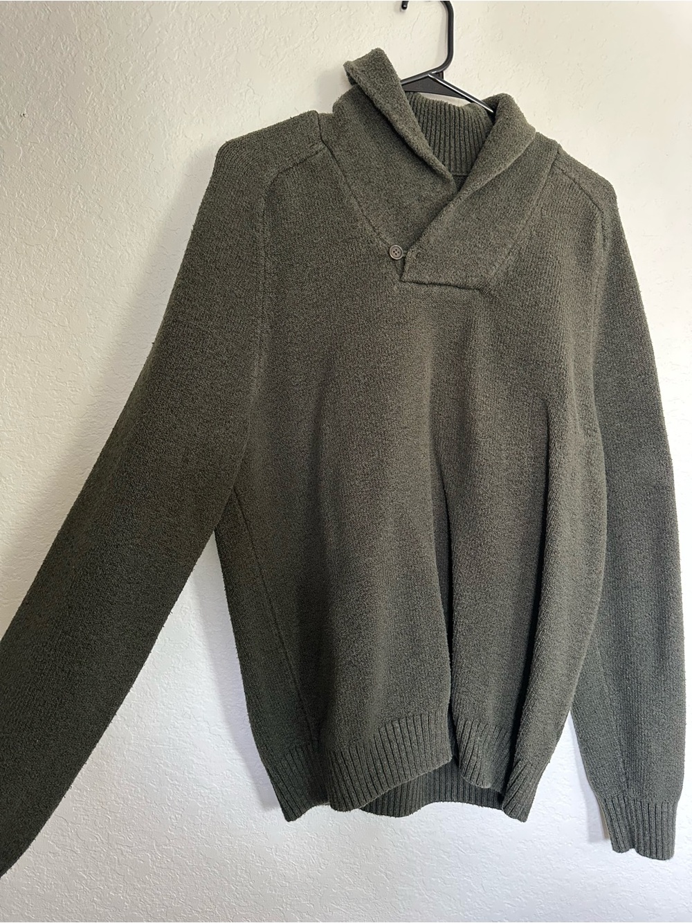 Banana Republic Olive Green Turtleneck Shawl Sweater
